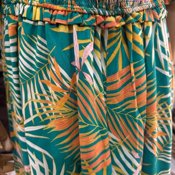 NWT BETSEY JOHNSON Tropical Smocked Green and Yellow Maxi Dress - Picture 13 of 17